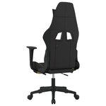 vidaXL Chaise de jeu avec repose-pied Noir et jaune Tissu