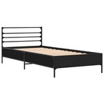 vidaXL Cadre de lit sans matelas noir 100x200 cm