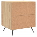 vidaXL Tables de chevet 2 Pièces chêne sonoma 40x35x47 5 cm