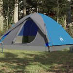 vidaXL Tente de camping à dôme 6 personnes bleu imperméable