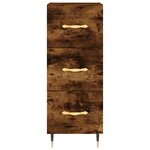vidaXL Buffet Chêne fumé 34 5x34x90 cm Bois d'ingénierie
