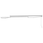 vidaXL Cadre de store rétractable manuel Blanc 3 5 x 2 m Aluminium
