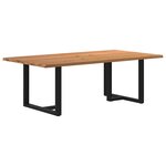vidaXL Table à manger et bord naturel bois massif chêne rectangulaire