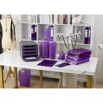 Classeur Porte Revues THE MAGAZINE violet translucide EXACOMPTA