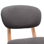 vidaXL Tabourets de bar lot de 2 gris foncé tissu