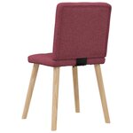 vidaXL Chaises à manger lot de 6 rouge bordeaux tissu