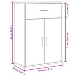 vidaXL Buffets 2 Pièces chêne fumé 60x30x84 cm bois d'ingénierie