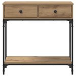 vidaXL Table Console Chêne Artisan 75x34.5x75 cm Bois d'Ingénierie