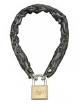 THIRARD - Chaîne acier cémenté zingué à clé Loops  vélo  barrières  Ø 6mm  0.6m  gaine PVC  cadenas 45mm  2 clés
