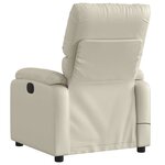 vidaXL Fauteuil de massage inclinable électrique crème similicuir