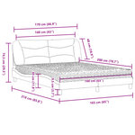 vidaXL Lit avec matelas taupe 160x200 cm tissu