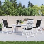vidaXL Ensemble de coussins de chaise à dossier haut 4 Pièces