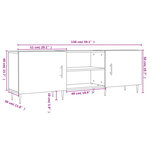 vidaXL Meuble TV sonoma gris 150x30x50 cm bois d'ingénierie