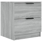vidaXL Tables de chevet 2 Pièces Sonoma gris Bois d'ingénierie