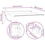 vidaXL Auvent rétractable électrique Bleu et Blanc 3 5 x 2 m