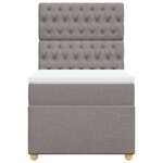 vidaXL Sommier à lattes de lit avec matelas Taupe 90x190 cm Tissu