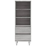 vidaXL Buffet haut Sonoma gris 40x36x110 cm Bois d'ingénierie