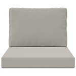 vidaXL Coussin de canapé d'extérieur 2 Pièces Gris Polyester