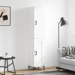 vidaXL Buffet haut Blanc 34 5x34x180 cm Bois d'ingénierie