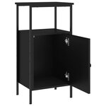 vidaXL Tables de chevet 2 Pièces noir 41x31x80 cm bois d’ingénierie