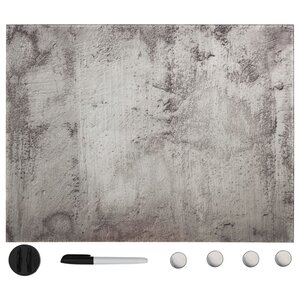 Tableau magnétique panneau écriture école maison bureau mural verre 80 x 60 cm gris 02_0045513