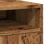 vidaXL Armoire avec roues vieux bois 33x38x60 cm bois d'ingénierie