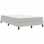 vidaXL Lit à ressorts avec matelas Gris clair 120 x 190 cm tissu
