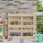 vidaXL Caisses à fleurs pour palettes Euro 24 pc Marron Polypropylène