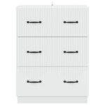 vidaXL Armoire à tiroirs Blanc 66 x 34 5 x 87 cm Bois d'ingénierie