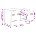 vidaXL Meuble TV blanc 68x50x43 5 cm acier laminé à froid
