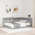 vidaXL Tête de lit de rangement Sonoma gris 140 cm Bois d'ingénierie