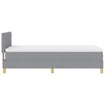 vidaXL Lit à ressorts avec matelas Gris clair 90 x 190 cm tissu