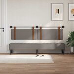 vidaXL Tête de lit suspendue Avec lumière LED Taupe PU antique