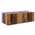vidaXL Meuble TV mural 2 Pièces Bois Ancien 100 x 35 x 31 cm
