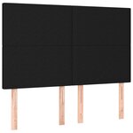 vidaXL Sommier à lattes de lit avec matelas Noir 160x200 cm Tissu
