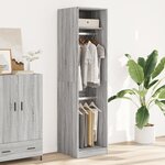 vidaXL Garde-robe gris sonoma 50x50x200 cm bois d'ingénierie