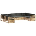 vidaXL Ensemble de canapés d'extérieur 9 pc Blanc et anthracite