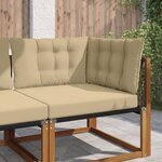 vidaXL Coussin de canapé d'extérieur 3 Pièces Beige Polyester