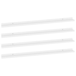 vidaXL Étagères murales 4 Pièces Blanc 115x9x3 cm