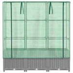 vidaXL Jardinière surélevée avec housse aspect rotin 120x40x138 cm