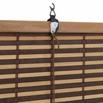 vidaXL Store de Fenêtre avec des rideaux Marron 110 x 220 cm Bambou