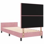 Cadre de Lit vidaXL Rose 100x200 cm Velours