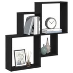 vidaXL Étagère Murale Chêne noir 80 x 15 x 78 5 cm Bois d'ingénierie
