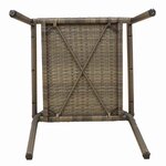 vidaXL Chaises empilables de jardin 4 Pièces Gris  Marron