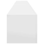 vidaXL Meuble TV mural 2 Pièces Blanc Brillant 60 x 31 x 29.5 cm