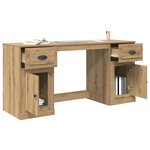 vidaXL Bureau avec armoire Chêne artisanal 154 5 x 50 x 75 cm