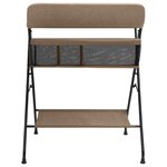 vidaXL Table à langer Taupe Fer