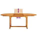 vidaXL Ensemble à Manger de jardin 7Pièces bois d'acacia solide textilène