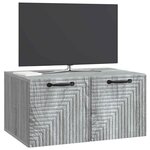 vidaXL Meuble TV mural Sonoma gris 59 5 x 41 x 30 cm Bois d'ingénierie