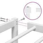 vidaXL Cadre de lit métal sans matelas blanc 180x200 cm